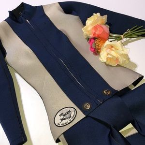 SKI WARM WET SUIT TWO PIECE WOMENS SMALL ZIPPERED JACKET SKIWARM wetsuit